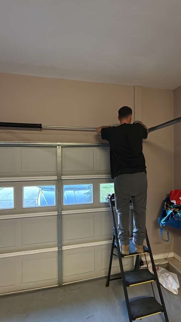 New Garage Door Installation work on a garage door